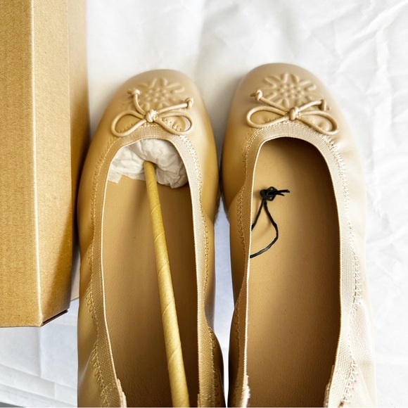 Frye &Co Womens Espadrille Ballet Flats Slip On Tan Beige New Neutral Minimalist - Picture 8 of 11